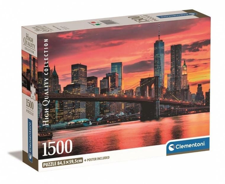 Clementoni, East River at Dusk, puzzle, 1500 elementów