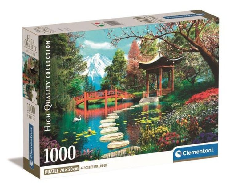 Clementoni, Fuji garden, puzzle + plakat, 1000 elementów