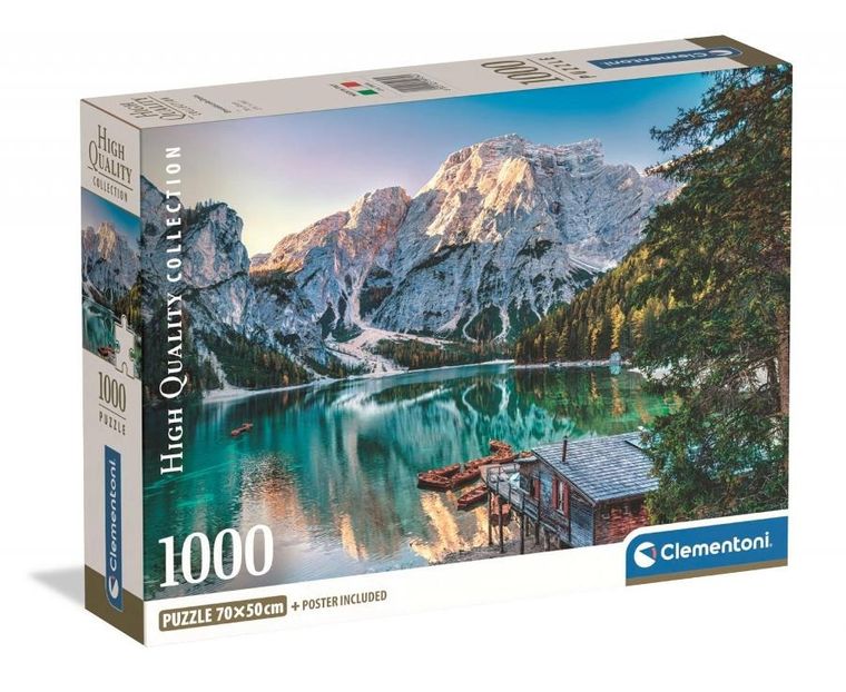 Clementoni, High Quality, Emerald Lake Braies, puzzle, 1000 elementów