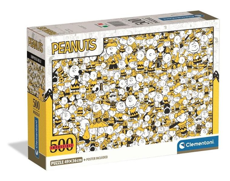 Clementoni, High Quality, Impossible, Peanuts, puzzle, 500 elementów