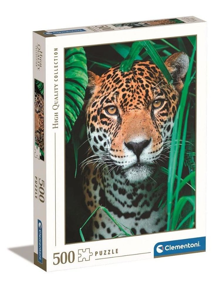 Clementoni, High Quality, Jaguar w dżungli, puzzle, 500 elementów