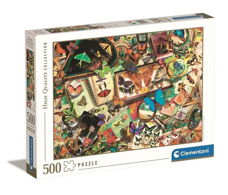 Clementoni, High Quality, Kolekcjoner motyli, puzzle, 500 elementów
