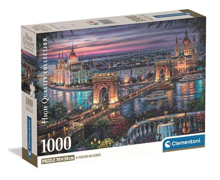 Clementoni, High Quality, Lights of the Danube, puzzle, 1000 elementów
