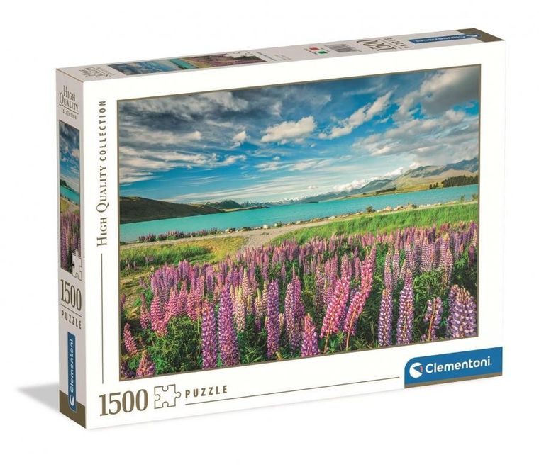 Clementoni, High Quality, Lupins At Lake Tekapo, puzzle, 1500 elementów