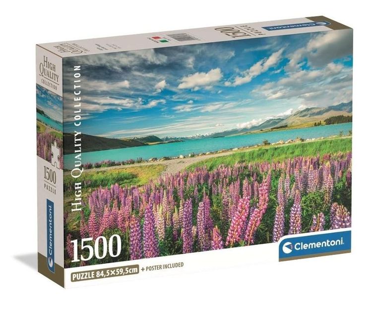 Clementoni, High Quality, Lupins At Lake Tekapo, puzzle, 1500 elementów