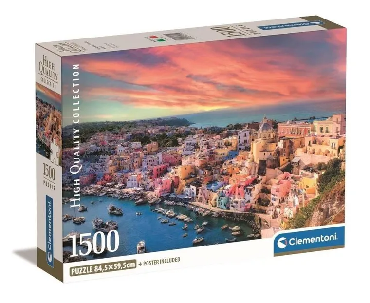 Clementoni, High Quality, Picturesque Procida Island, puzzle, 1500 elementów