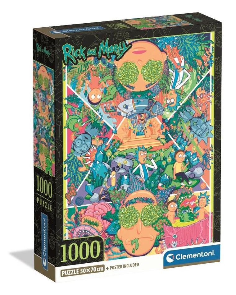 Clementoni, High Quality, Rick and Morty, puzzle, 1000 elementów
