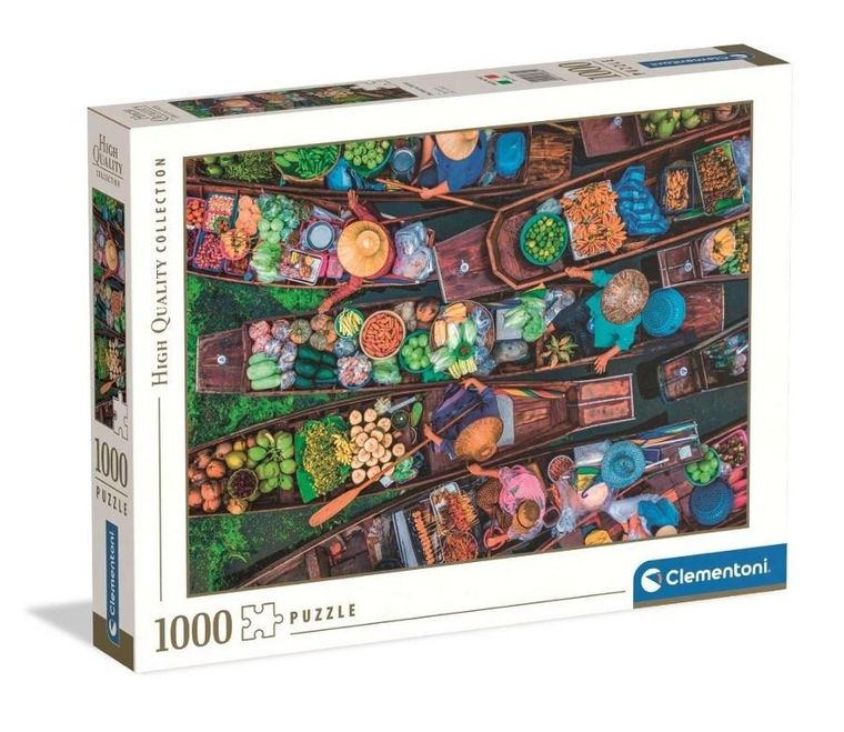 Clementoni, High Quality, Thai Floating Market, puzzle, 1000 elementów
