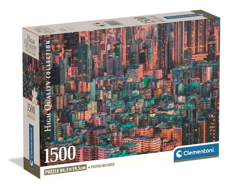 Clementoni, High Quality, The Hive, Hong Kong, puzzle, 1500 elementów