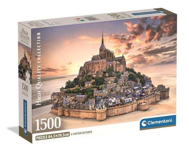 Clementoni, High Quality, The Mount Saint, Michel Rising, puzzle, 1500 elementów