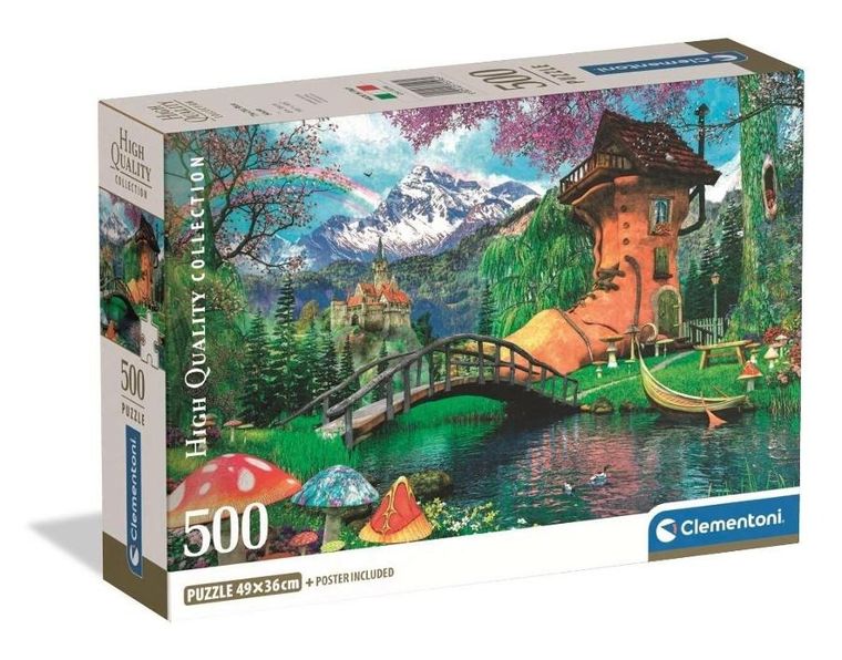 Clementoni, High Quality, The Old Shoe House, puzzle, 500 elementów