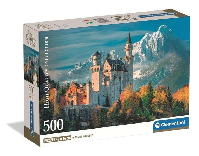Clementoni, High Quality, Zamek Neuschwanstein, puzzle, 500 elementów