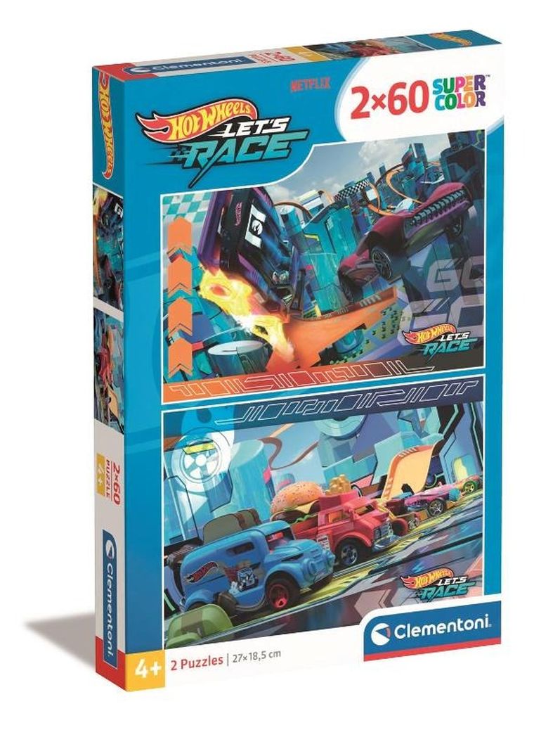 Clementoni, Hot Wheels, puzzle, 2-20 elementów