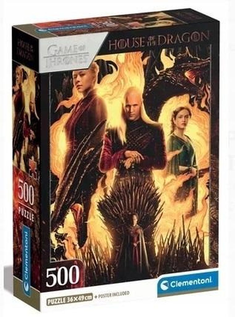 Clementoni, House of The Dragon, puzzle, 500 elementów