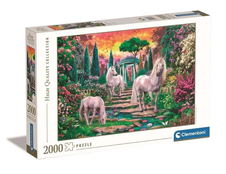Clementoni, HQ Classical Garden Unicorns, puzzle, 2000 elementów