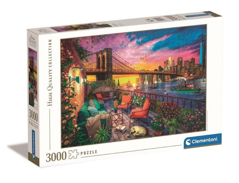 Clementoni, HQ Manhattan balcony sunset, puzzle, 3000 elementów