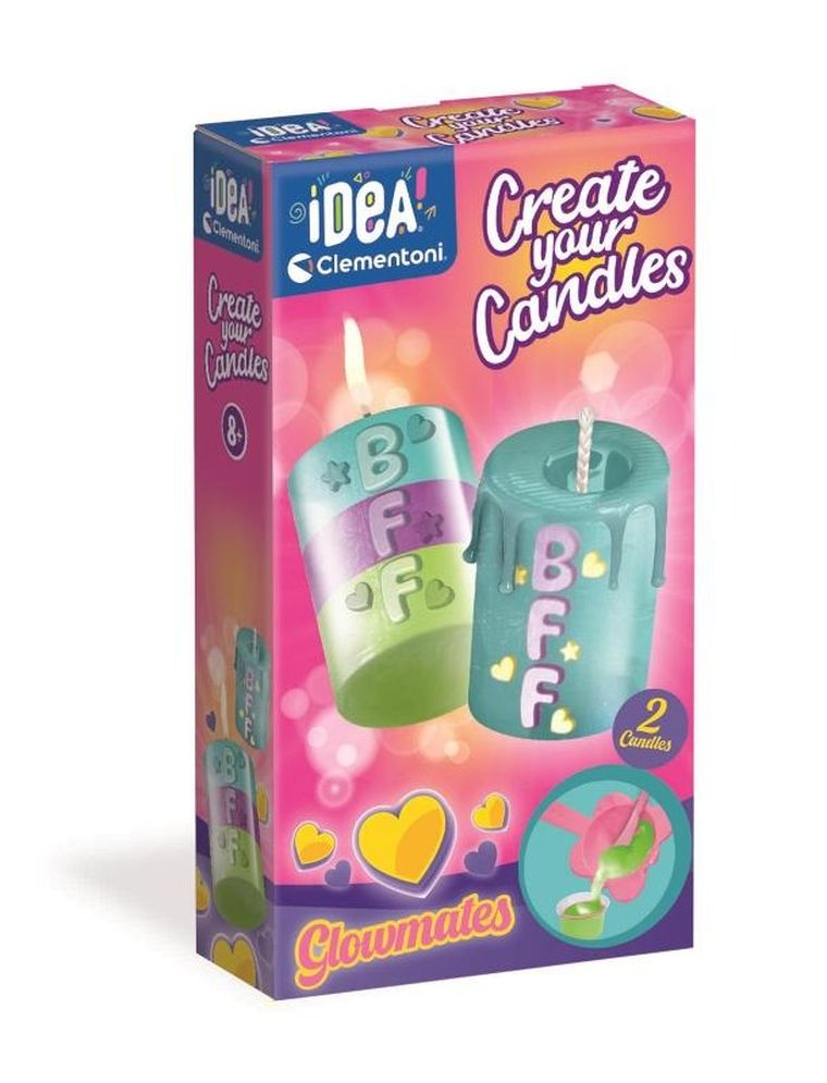 Clementoni, Idea, Mini fabryka świeczek, BFF, zestaw kreatywny