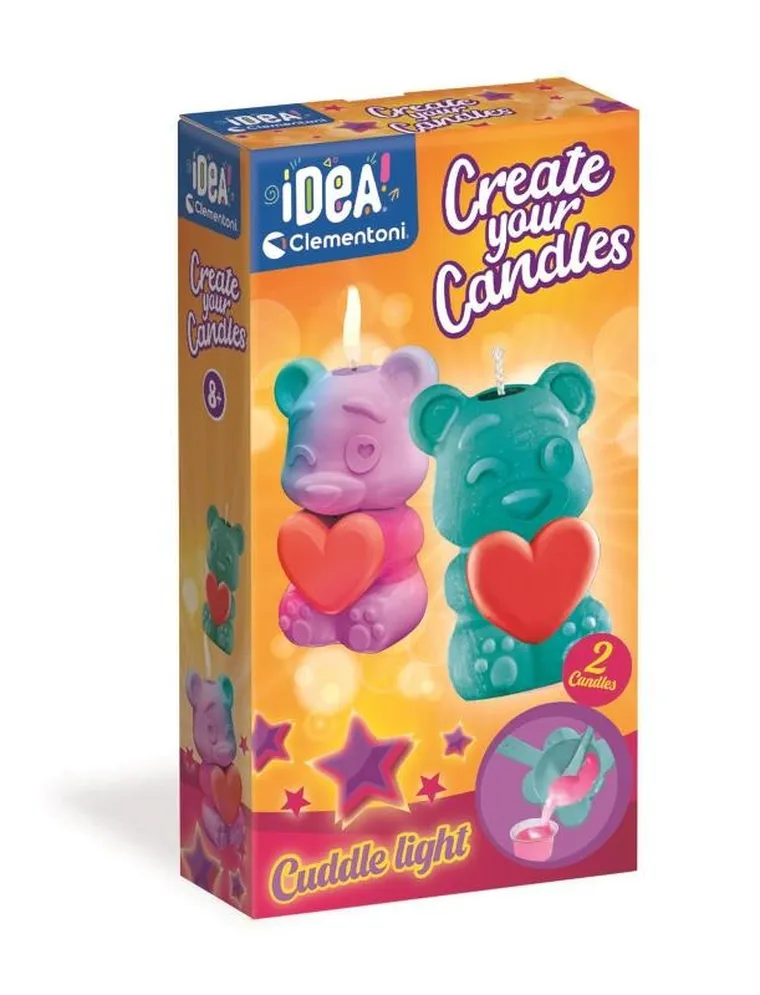 Clementoni, Idea, Mini fabryka świeczek, misie, zestaw kreatywny