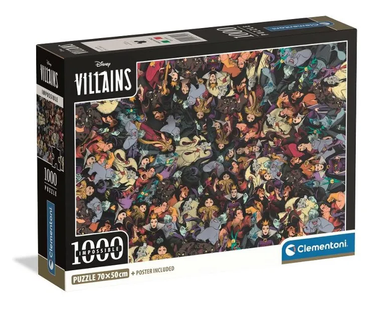 Clementoni, Impossible! Disney Villains, puzzle, 1000 elementów