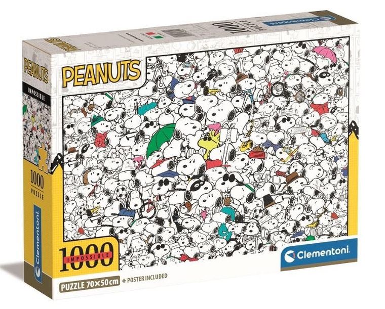 Clementoni, Impossible, Peanuts, puzzle compact, 1000 elementów