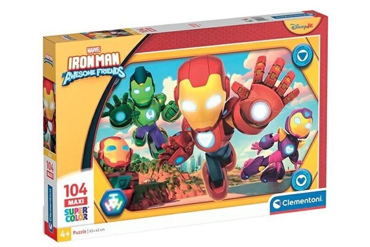 Clementoni, Iron Man i super ekipa, puzzle maxi, 104 elementy