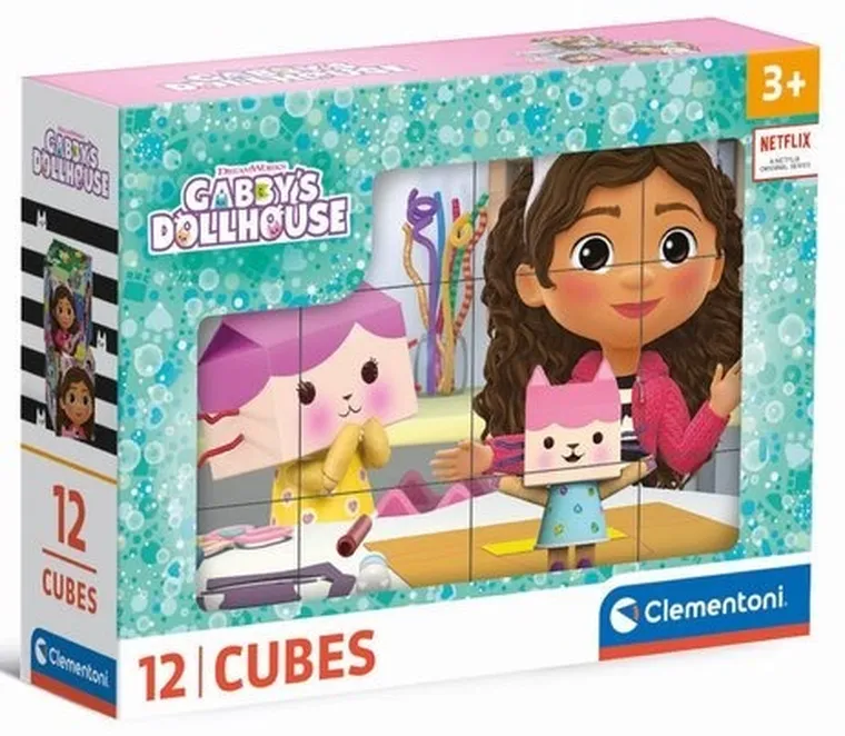 Clementoni, Koci Domek Gabi, klocki obrazkowe, 12 elementów