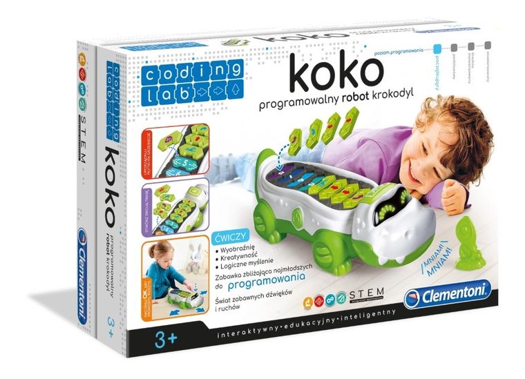 Clementoni, Koko programowalny robot krokodyl, zabawka interaktywna