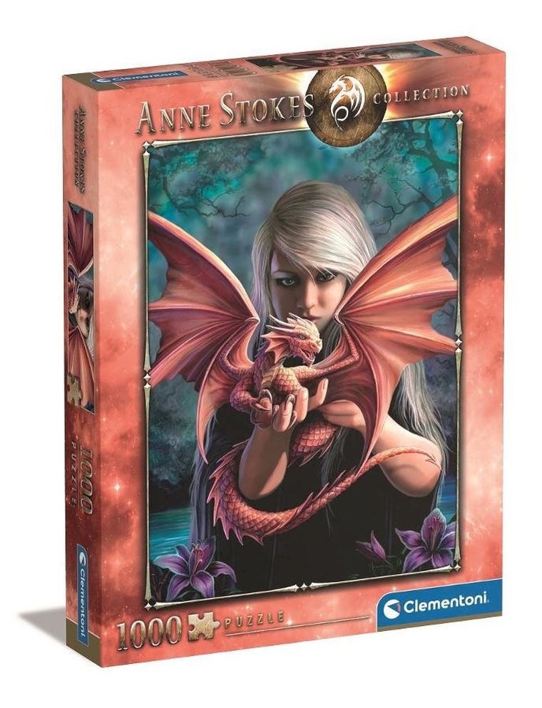 Clementoni, Kolekcja Anne Stokes, Dragonkin, puzzle, 1000 elementów