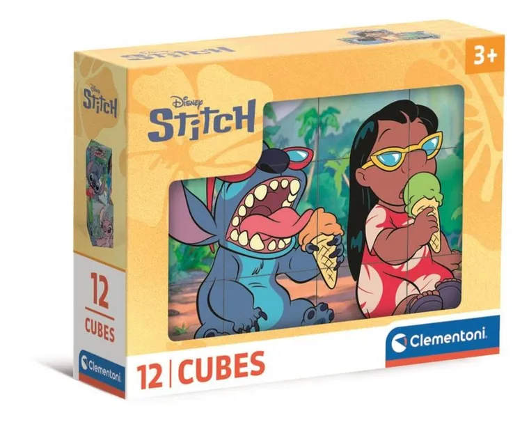 Clementoni, Lilo i Stitch, klocki obrazkowe, 12 elementów