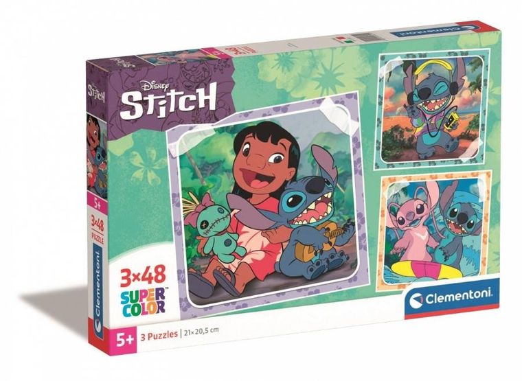 Clementoni, Lilo i Stitch, puzzle, 3-48 elementów