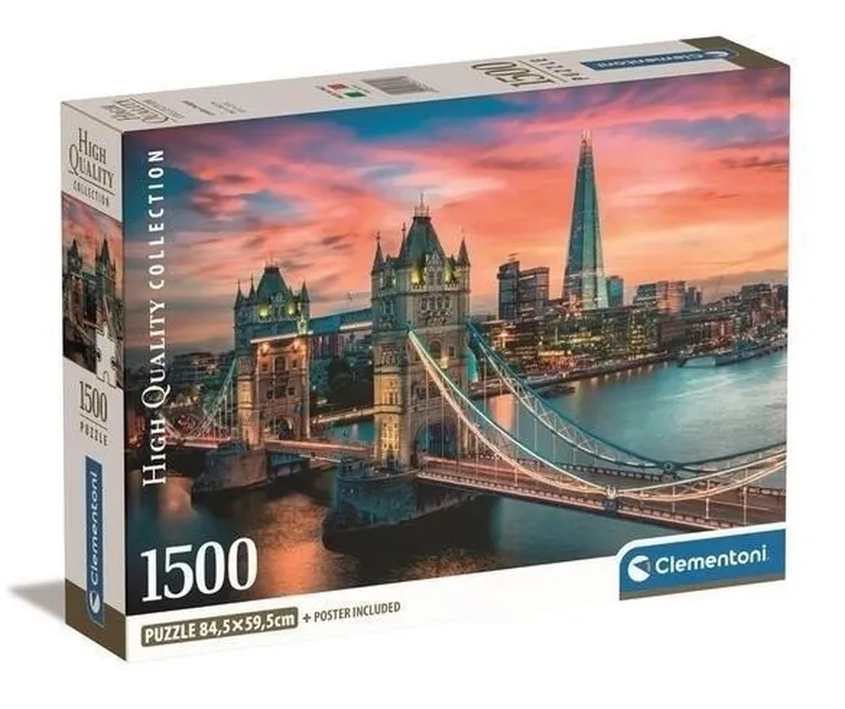 Clementoni, Londyn o zmierzchu, puzzle, 1500 elementów