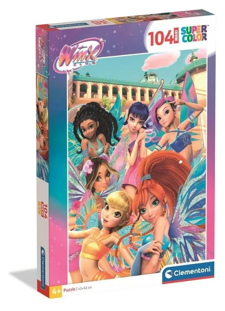 Clementoni, Maxi Super Kolor, Winx, puzzle, 104 elementów