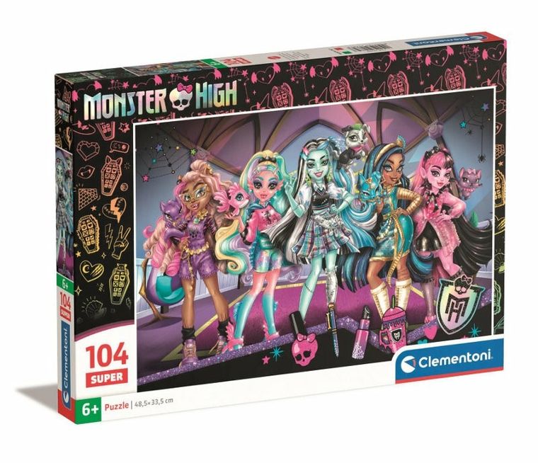 Clementoni, Monster High, puzzle, 104 elementy