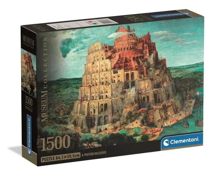 Clementoni, Museum, Bruegel, The Tower Of Babel, puzzle, 1500 elementów