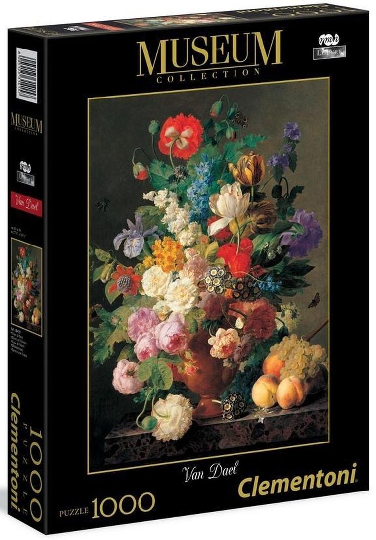 Clementoni, Museum Collection, Van Dael, Vaso di fiori, puzzle, 1000 elementów