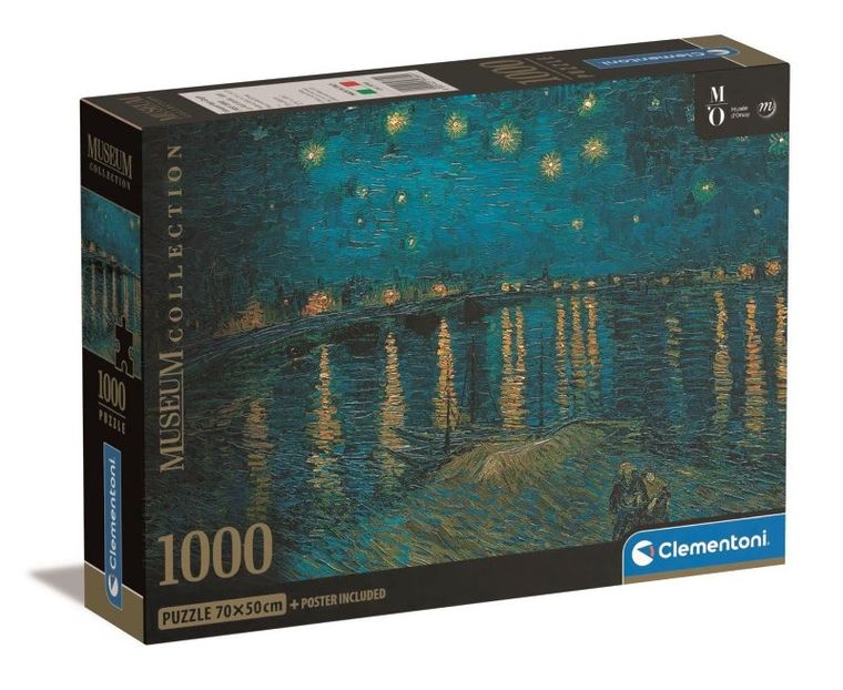 Clementoni, Museum, Orsay Van Gogh: Gwiaździsta noc nad Rodanem, Puzzle, 1000 elementów