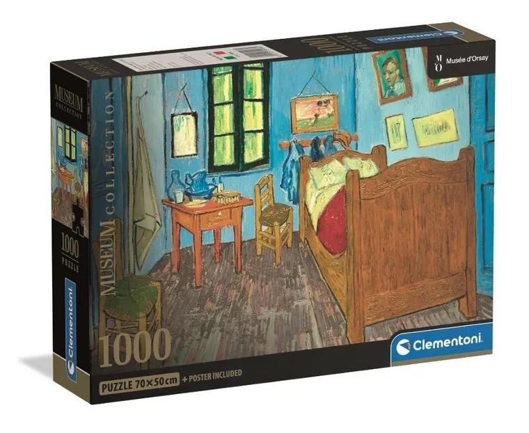 Clementoni, Museum, Van Gogh, Bedroom In Arles, puzzle, 1000 elementów