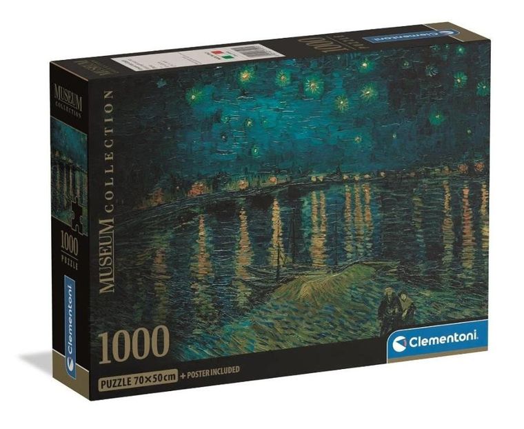 Clementoni, Museum, Van Gogh, Notte Stellata, puzzle, 1000 elementów