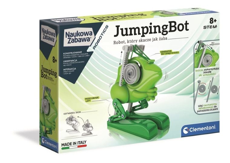 Clementoni, Naukowa Zabawa, JumpingBot, skaczący robot, zestaw edukacyjny