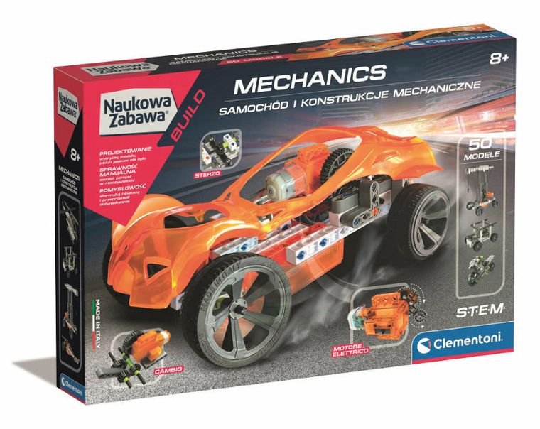Clementoni, Naukowa Zabawa, Laboratorium mechaniki, Samochód, zestaw edukacyjny