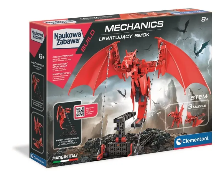 Clementoni, Naukowa Zabawa, Laboratorium Mechaniki, smok, zestaw konstrukcyjny