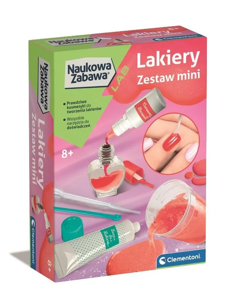 Clementoni, Naukowa Zabawa, lakier do paznokci, zestaw kreatywny