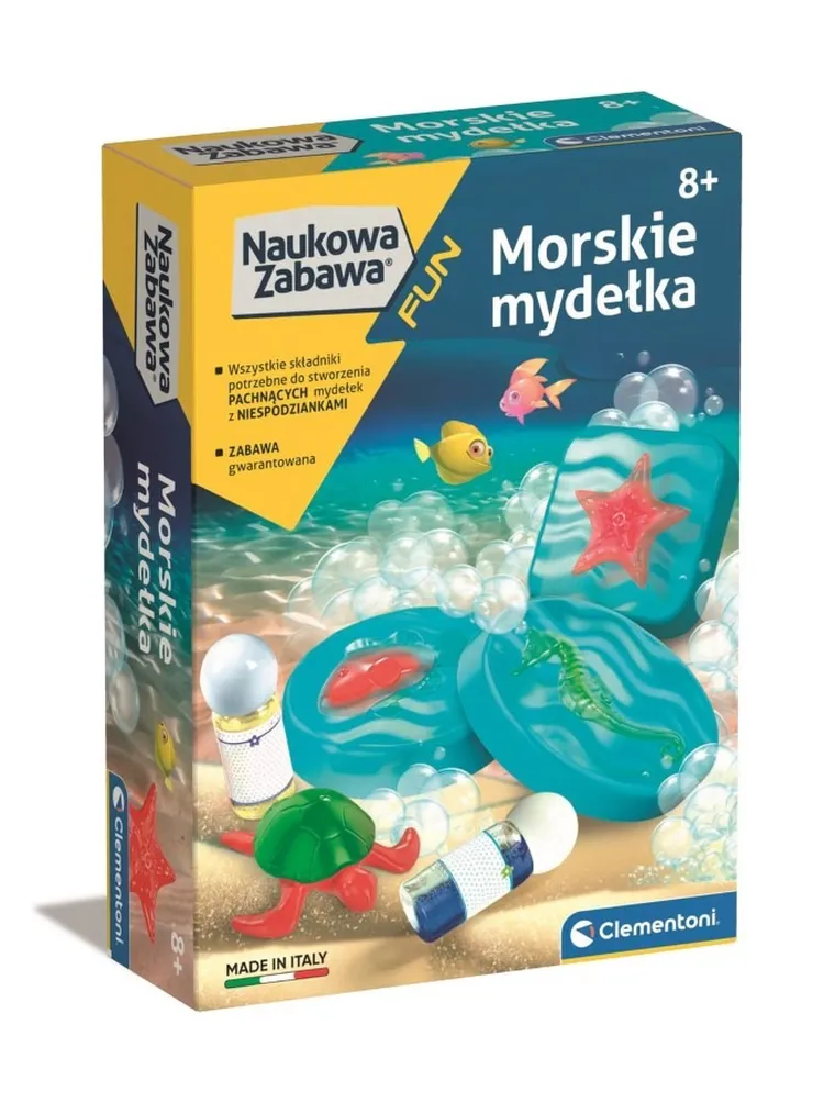 Clementoni, Naukowa zabawa, Morskie mydełka, zestaw kreatywny