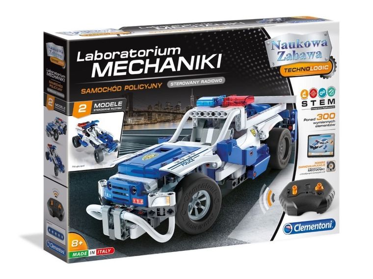 Clementoni, Naukowa Zabawa, Samochód policyjny, pojazd zdalnie sterowany