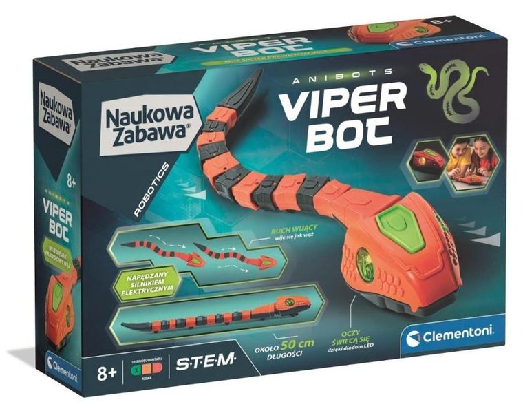 Clementoni, Naukowa Zabawa, Viper Bot, konstrukcyjny zestaw edukacyjny