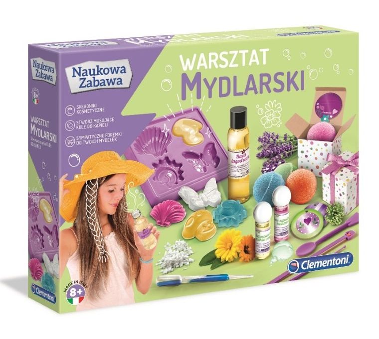 Clementoni, Naukowa Zabawa, Warsztat mydlarski, zestaw edukacyjny