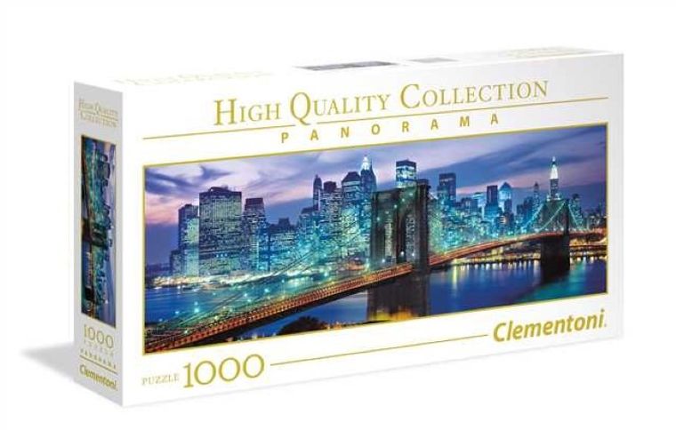Clementoni, Nowy Jork, Most Brookliński, puzzle panoramiczne, 1000 elementów