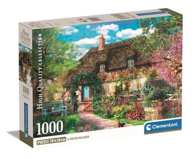 Clementoni, Old Cottage, puzzle + plakat, 1000 elementów