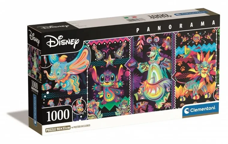 Clementoni, Panorama, Disney, Joys, puzzle, 1000 elementów