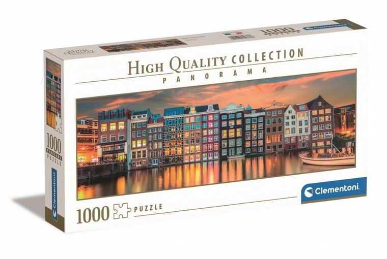 Clementoni, Panorama, High Quality, Bright Amsterdam, puzzle, 1000 elementów